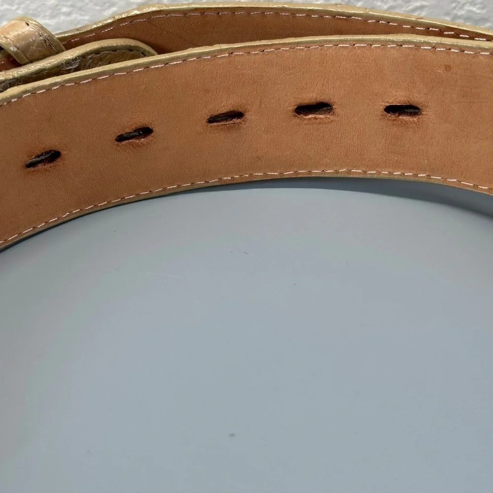 Genuine Full-quill Ostrich leather Wester-style Belt Women's  US 10 NWOT Rodeo